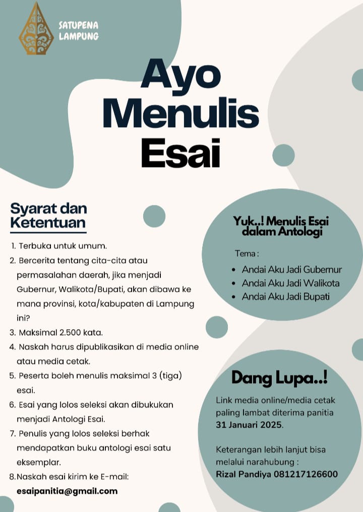 Syarat dan tema "Ayo Menulis Esai" (Foto: Panitia Menulis Esai) 